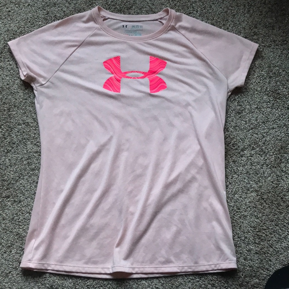Pink under armor shirt